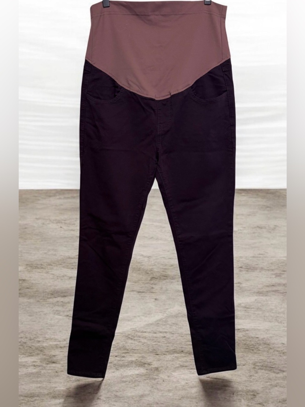 Maternity Pants Dark Purple Women’s Size Large | 27.5” Inseam Comfy Stretch